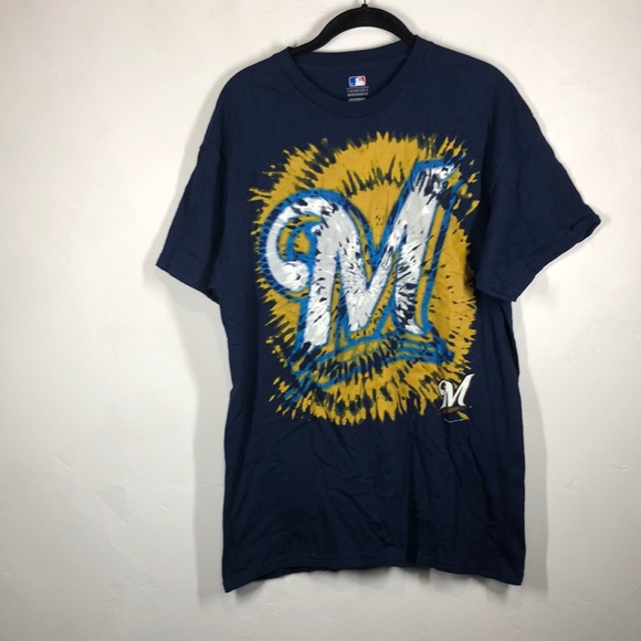 MLB Milwaukee Brewers blue tee size large - Picture 1 of 7